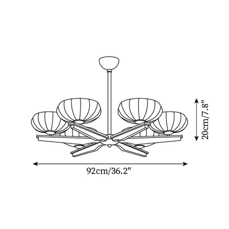 Reya Wood Chandelier — product view 5
