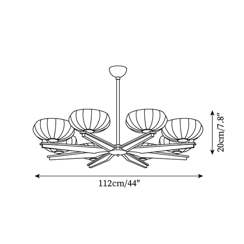 Reya Wood Chandelier — product view 6