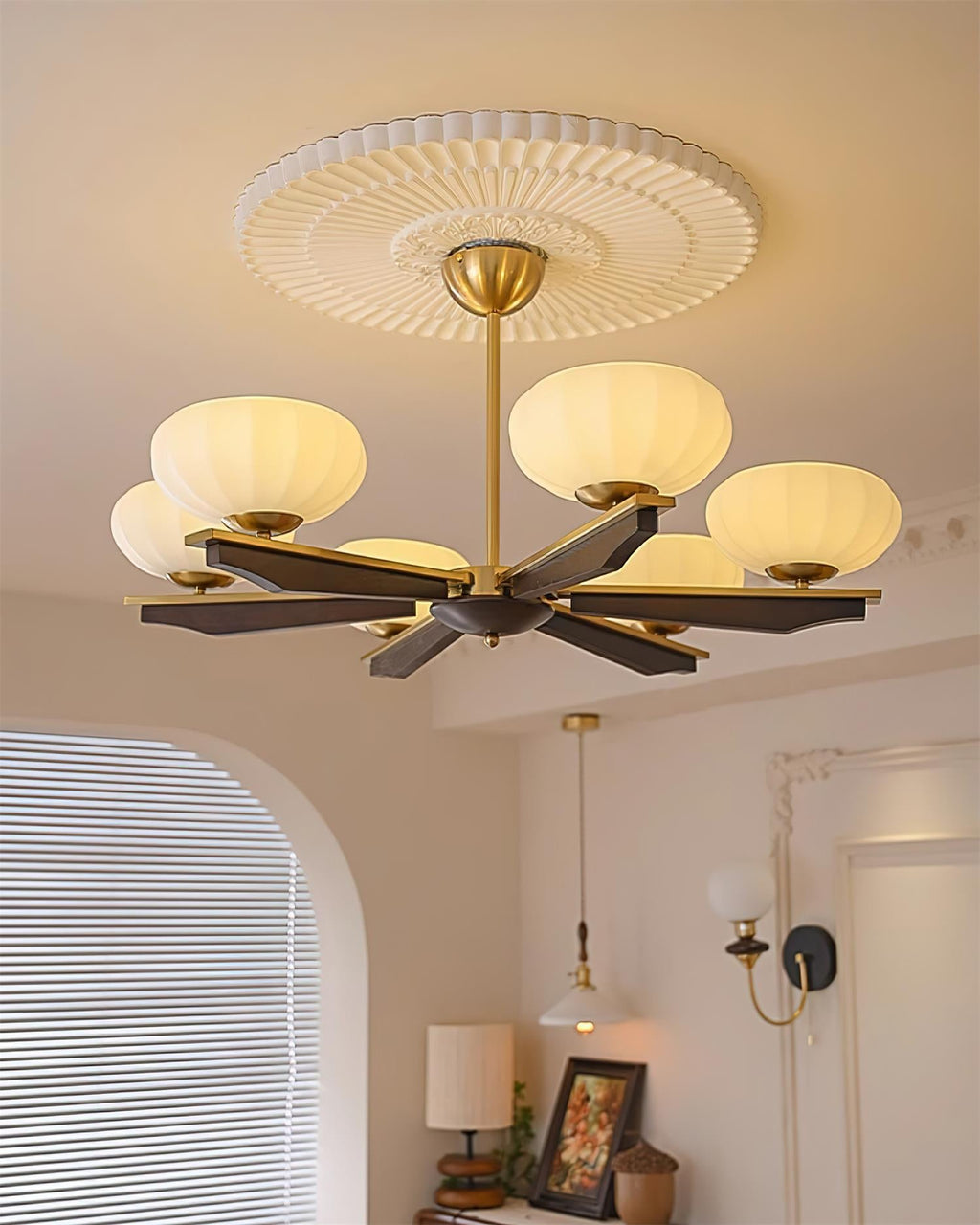 Reya Wood Chandelier — product view 8