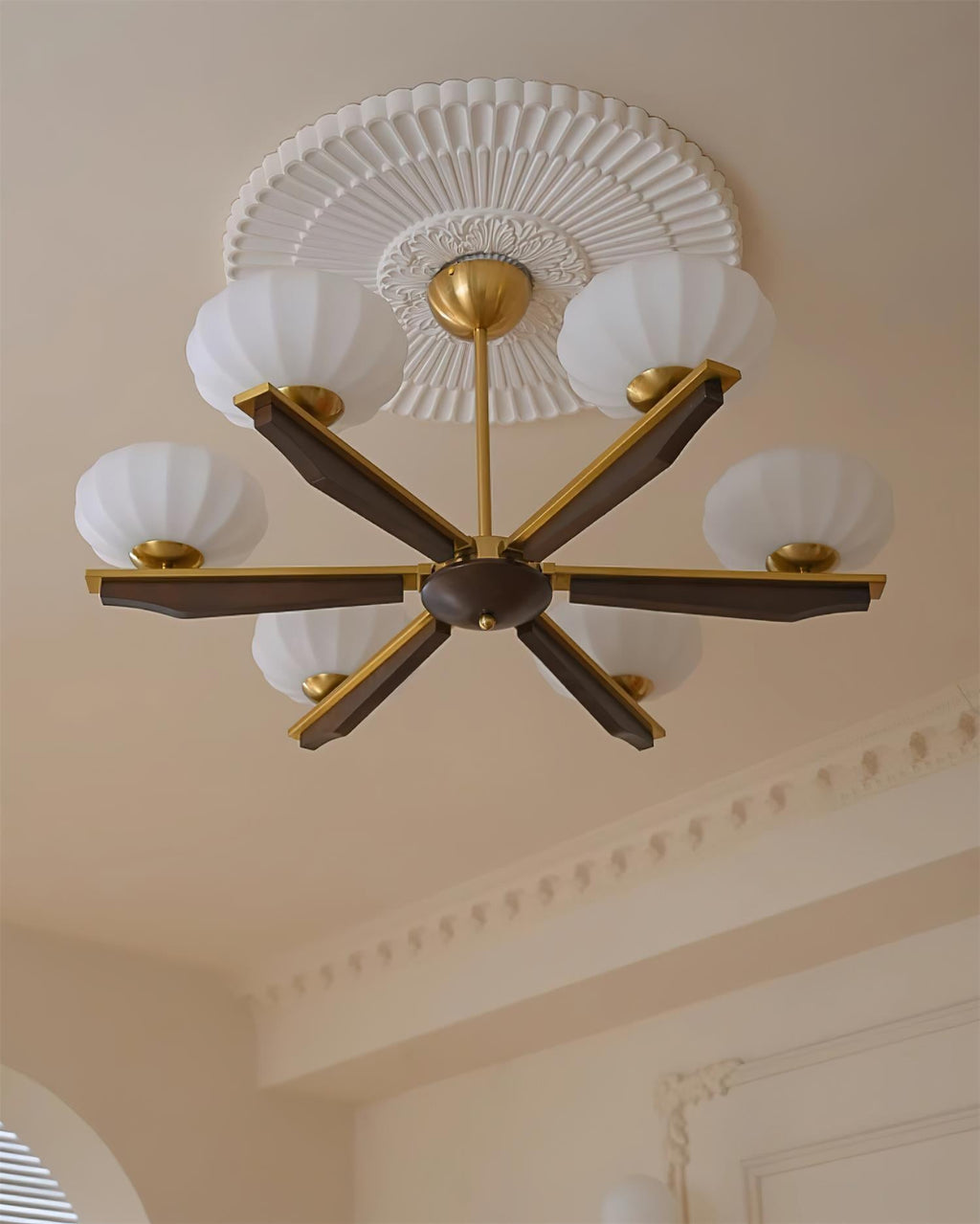Reya Wood Chandelier — product view 9