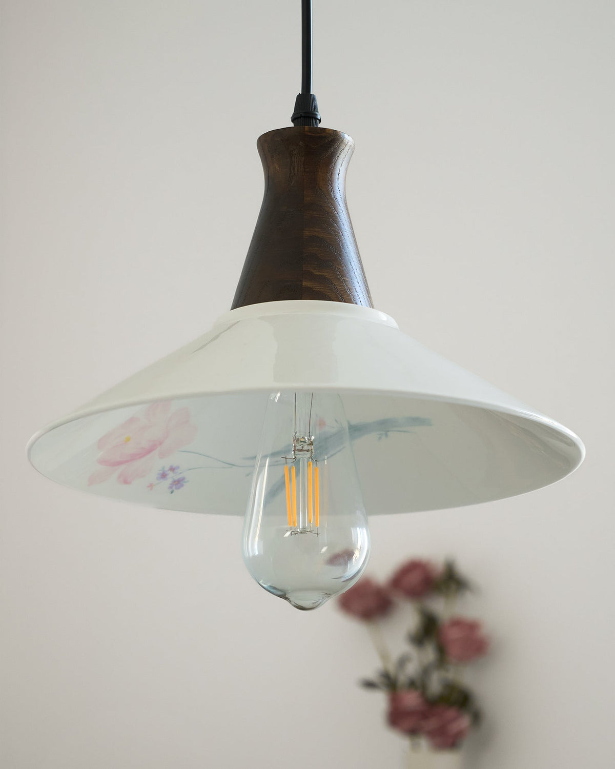 Linna Flower Wood Pendant Lamp — product view 5