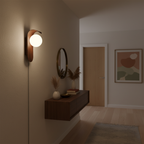 Carlyle Plug In Glass Wall Lamp — product view 9