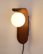 Carlyle Plug In Glass Wall Lamp — product view 34