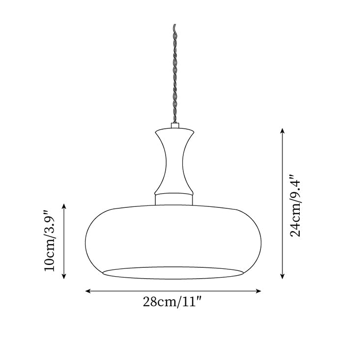 Mayon Plug In Glass Pendant Lamp — product view 5