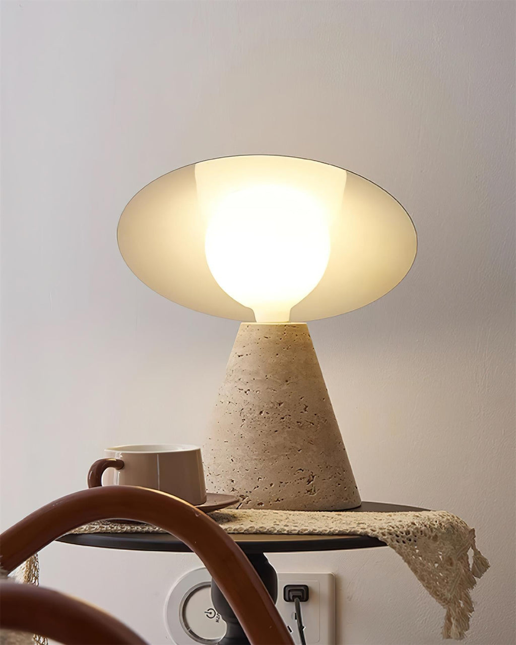 Bartley Travertine Table Lamp — product view 28