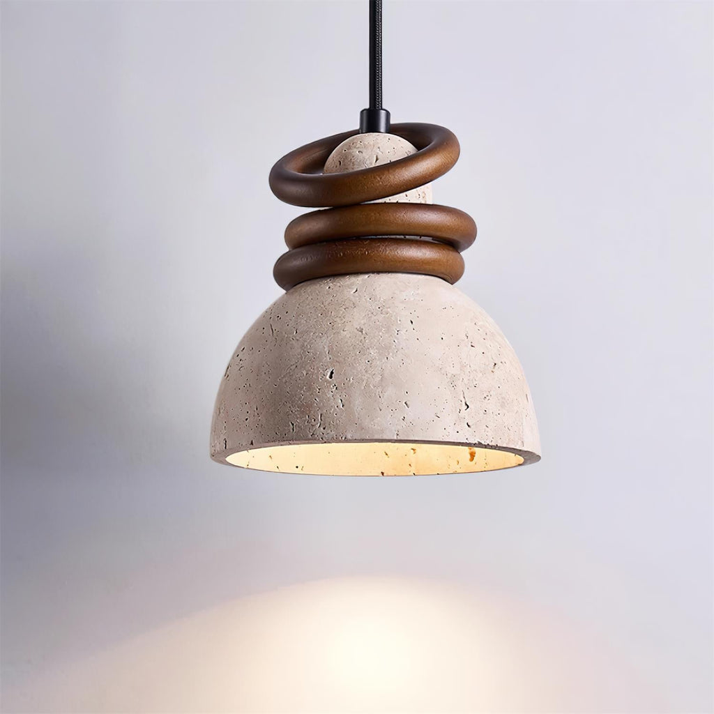 Veluca Travertine Pendant Lamp — product view 2