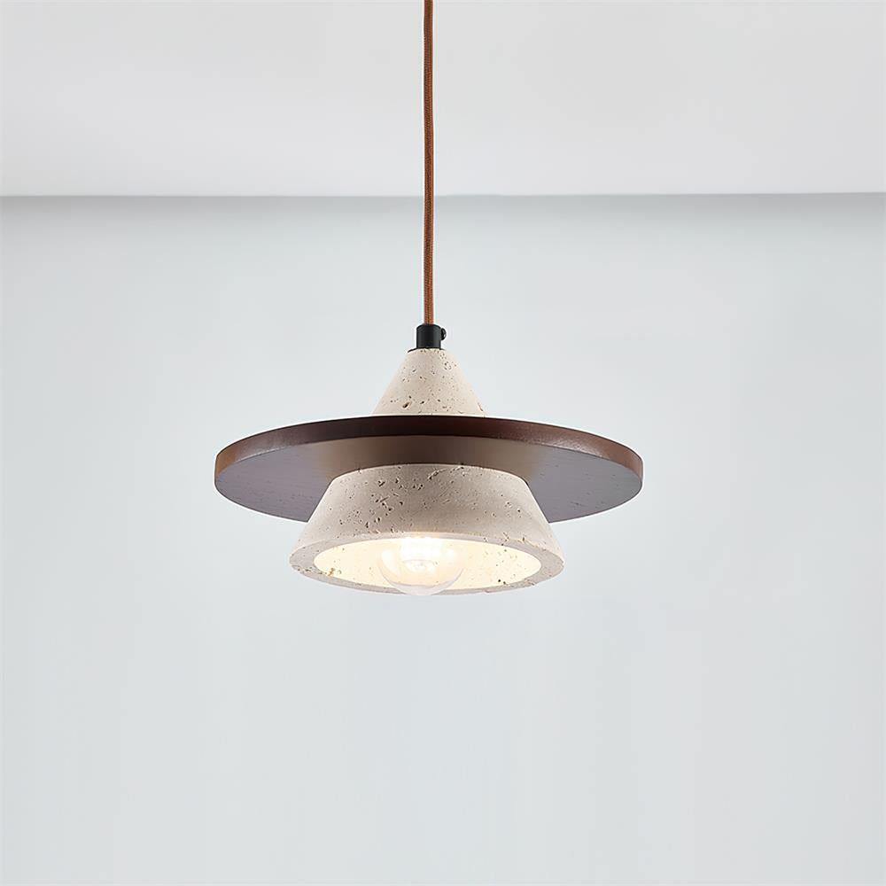 Clay Travertine Pendant Light — product view 2