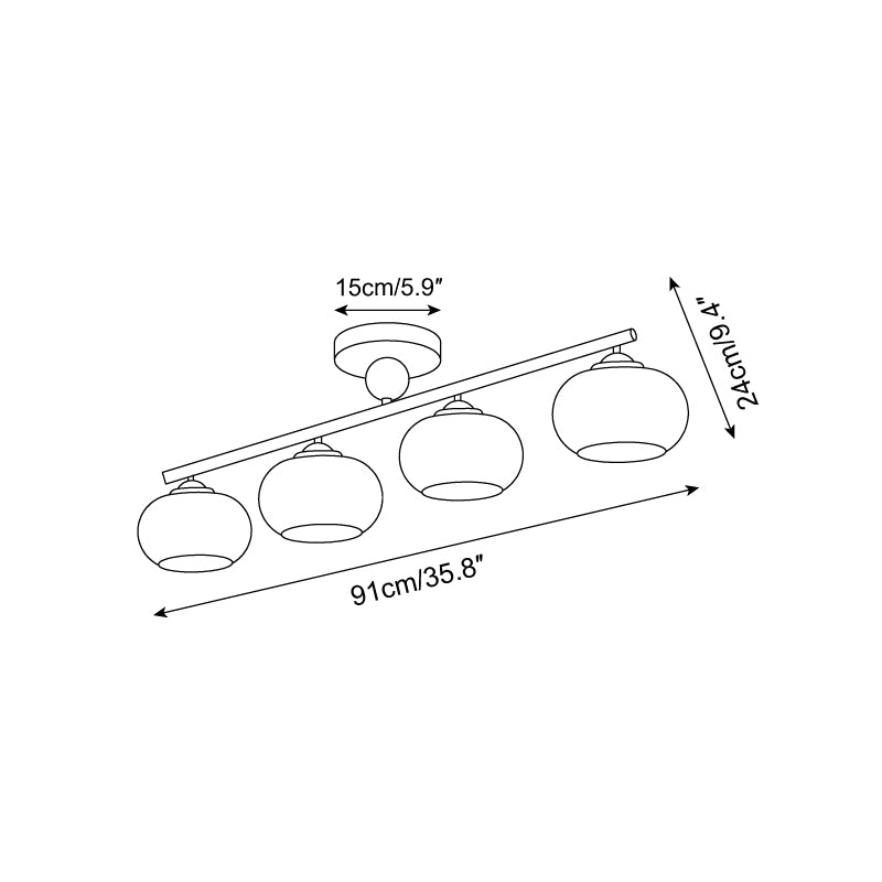 Orley Glass Ceiling Light — product view 5