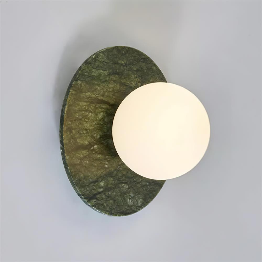 Gaia Green Marble Wall Lamp — product view 2