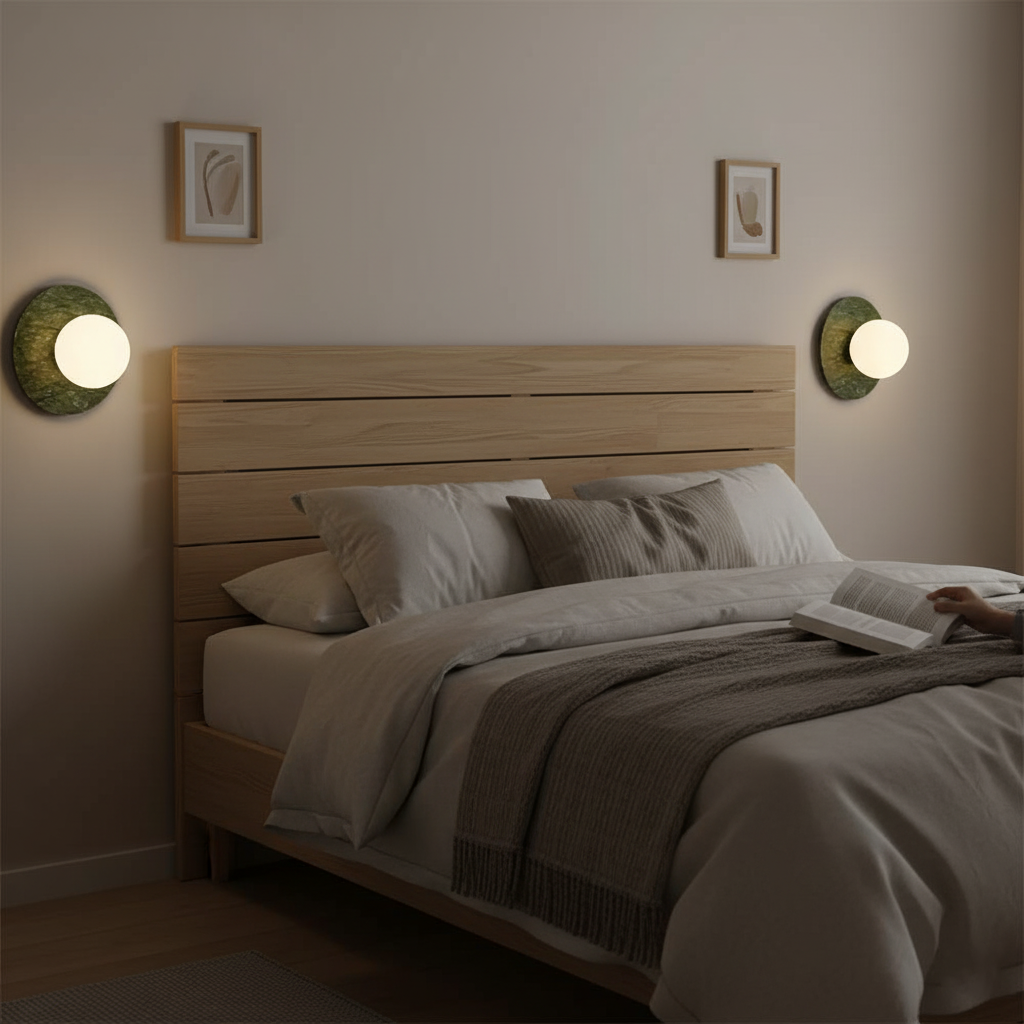 Gaia Green Marble Wall Lamp — product view 7