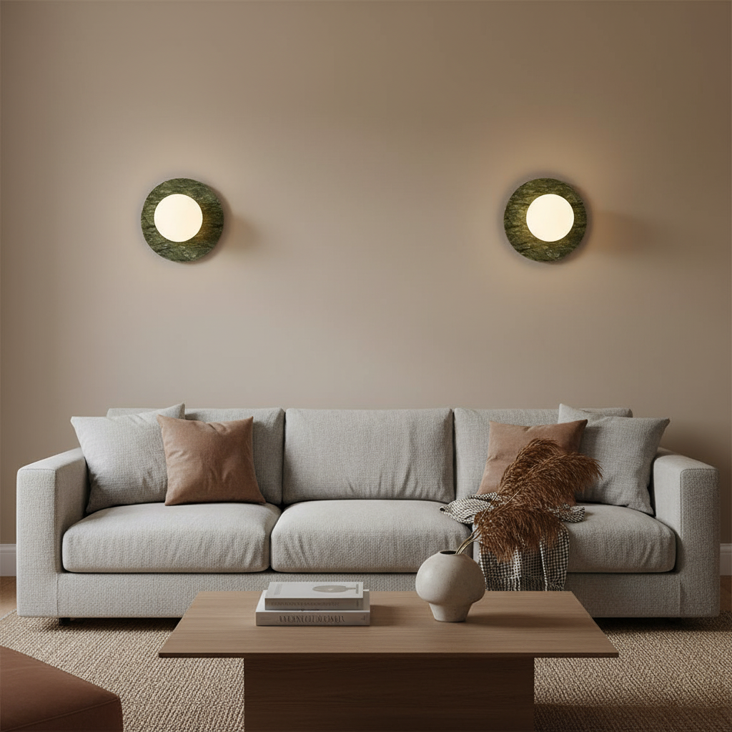 Gaia Green Marble Wall Lamp — product view 9