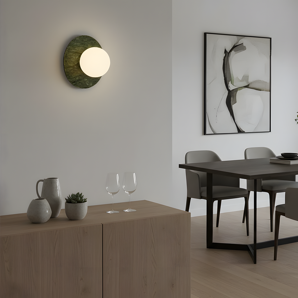 Gaia Green Marble Wall Lamp — product view 11