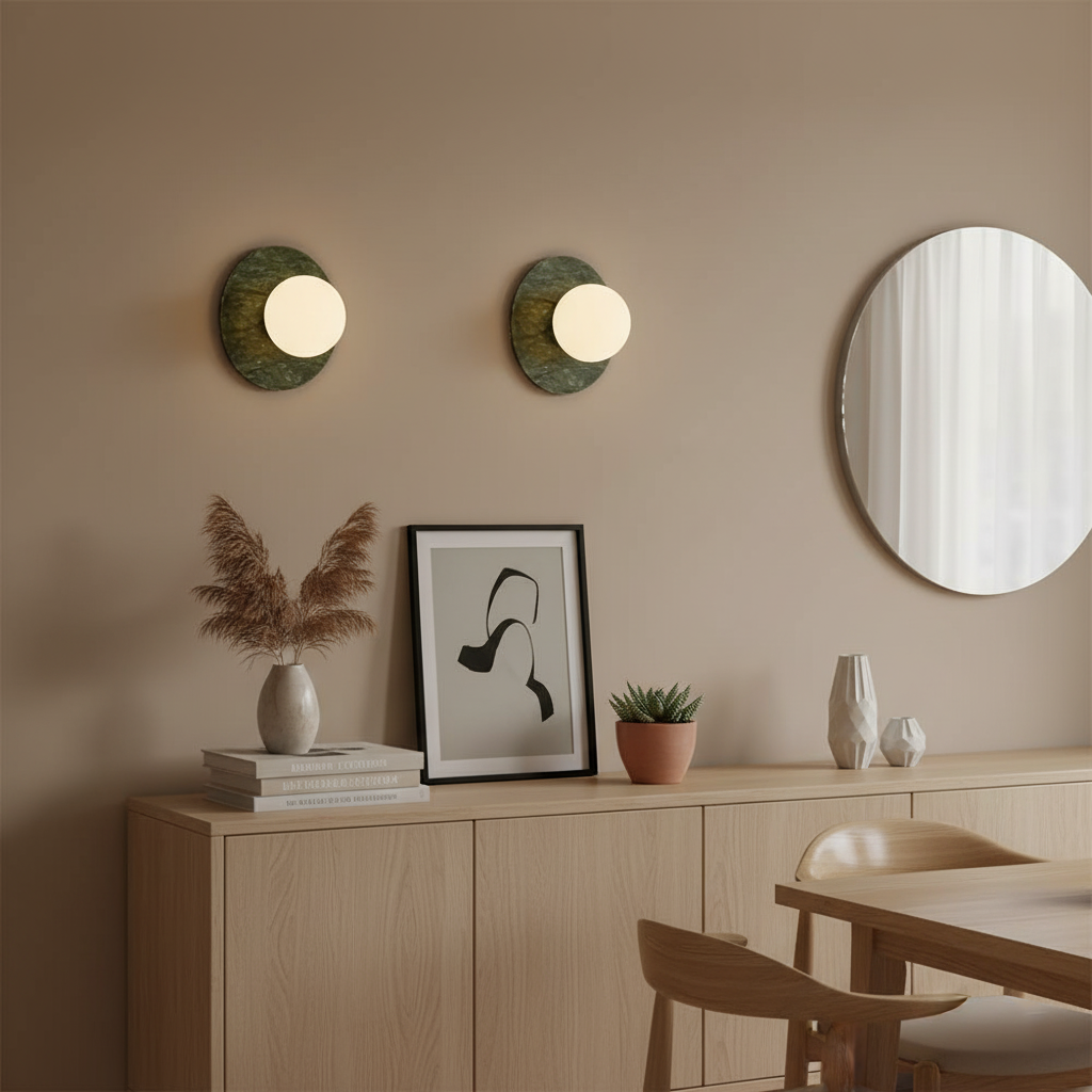 Gaia Green Marble Wall Lamp — product view 12