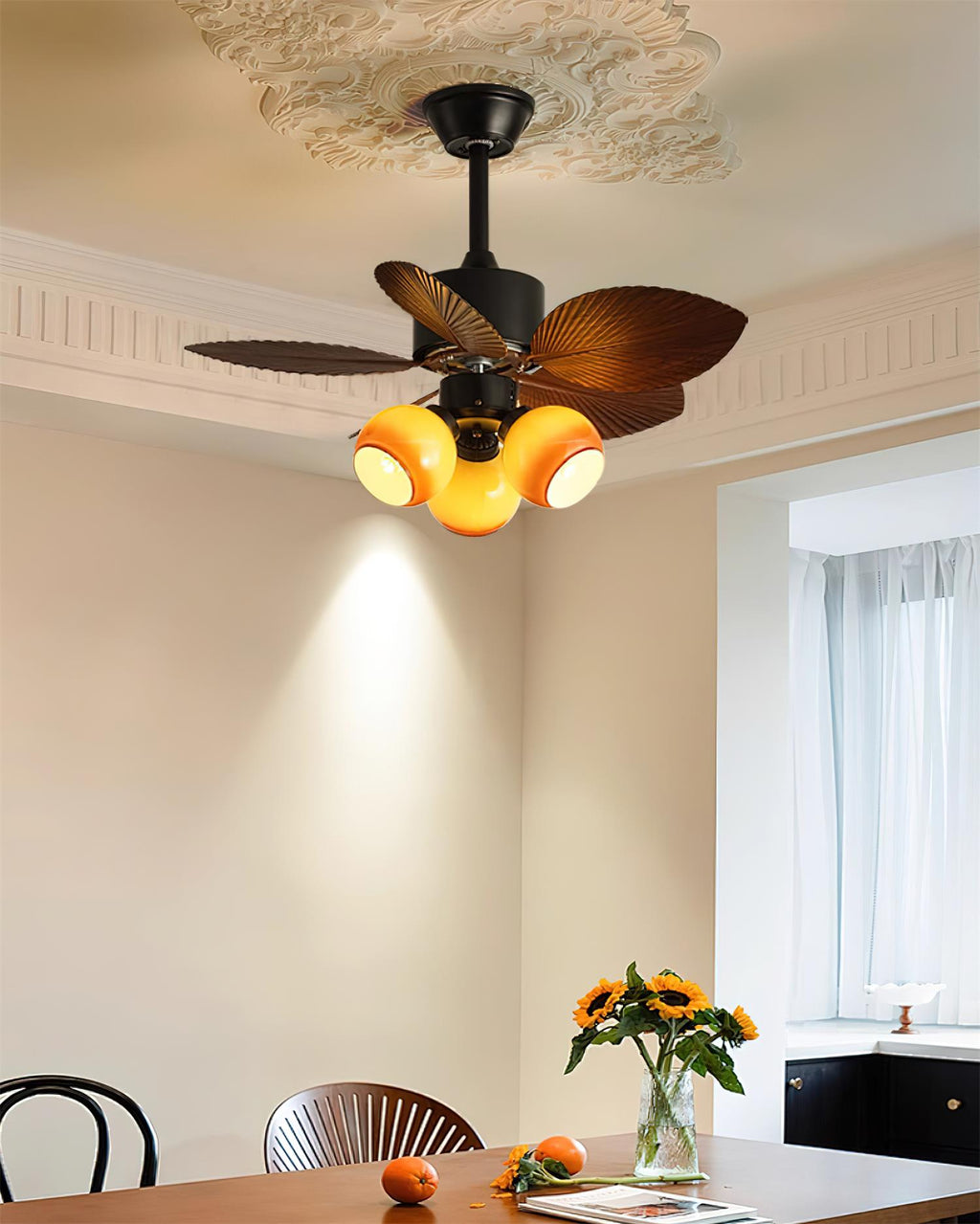 Keltic Leaf 29.5″ Ceiling Fan Light — product view 3