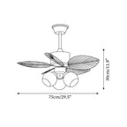 Keltic Leaf 29.5″ Ceiling Fan Light — product view 5