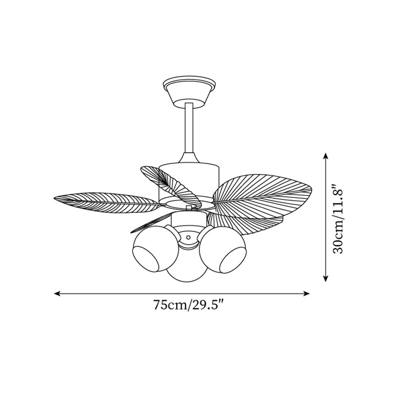 Keltic Leaf 29.5″ Ceiling Fan Light — product view 5