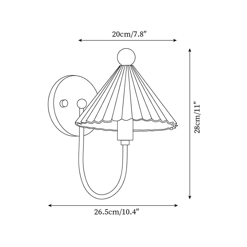 Kismet Ceramics Wood Wall Lamp — product view 4