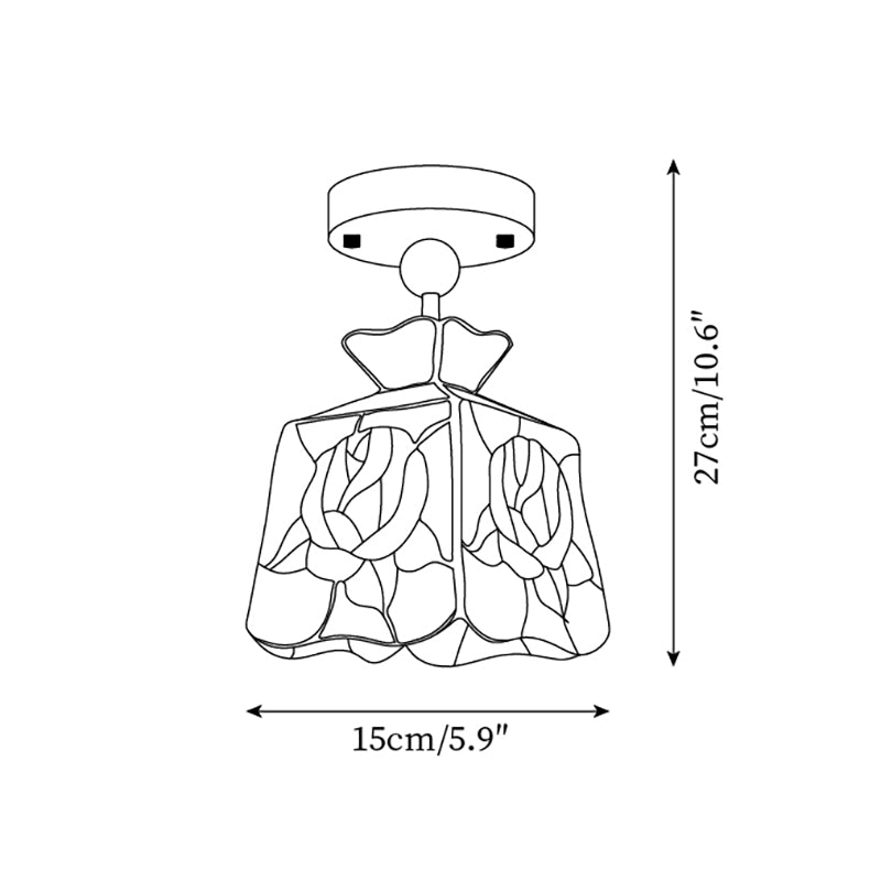 Roselit Glass Ceiling Lamp — product view 5