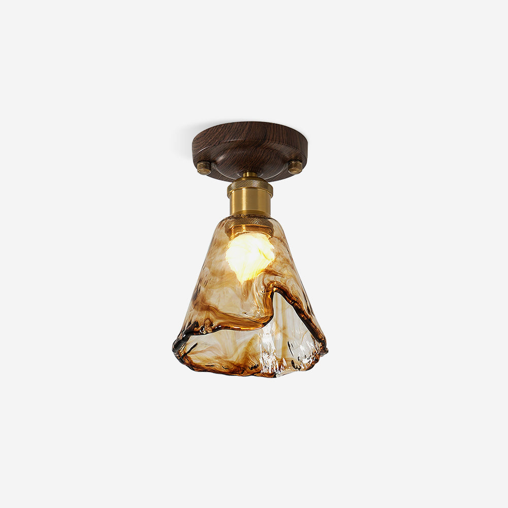 Nalia Amber Glass Ceiling Light — product view 1