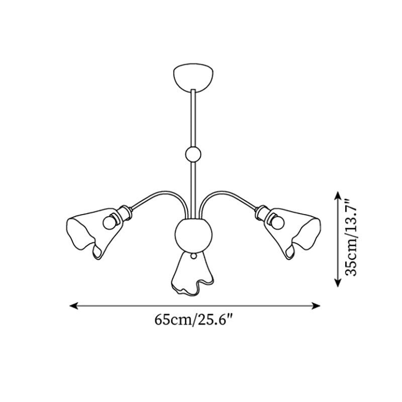 Nalia Amber Glass Chandelier — product view 5