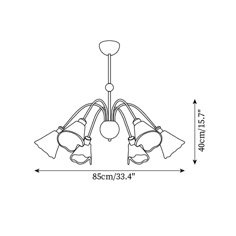 Nalia Amber Glass Chandelier — product view 6