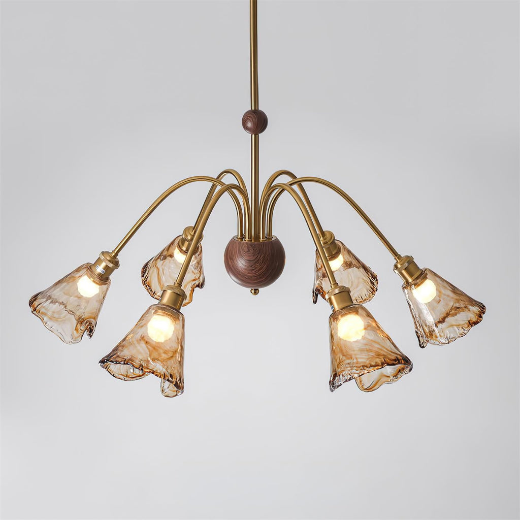 Nalia Amber Glass Chandelier — product view 7