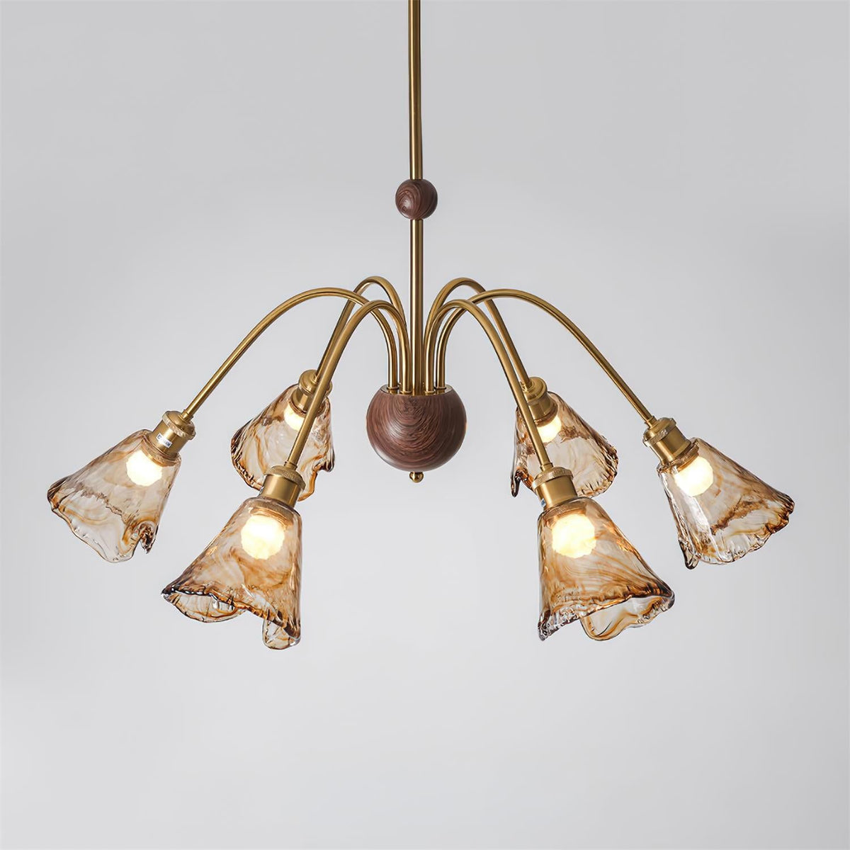 Nalia Amber Glass Chandelier — product view 7