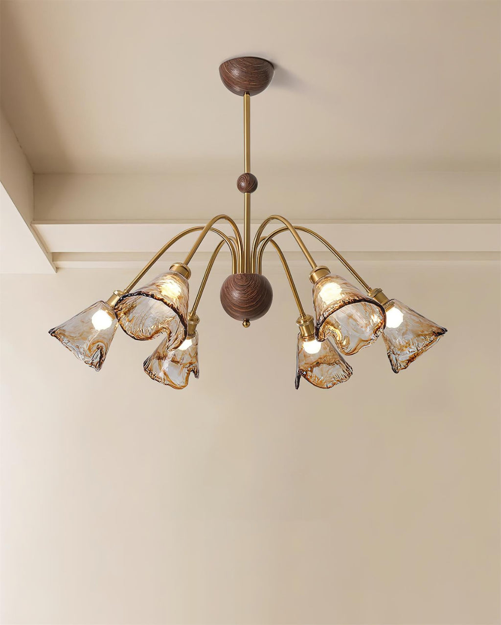 Nalia Amber Glass Chandelier — product view 8