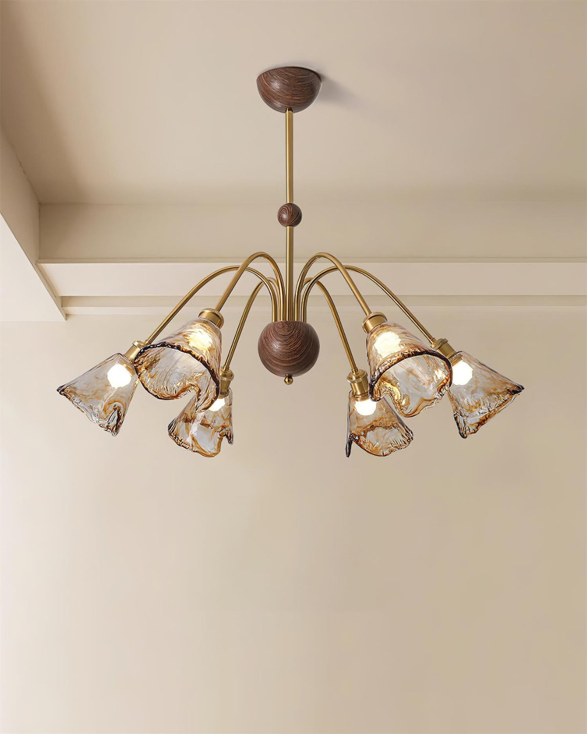 Nalia Amber Glass Chandelier — product view 8