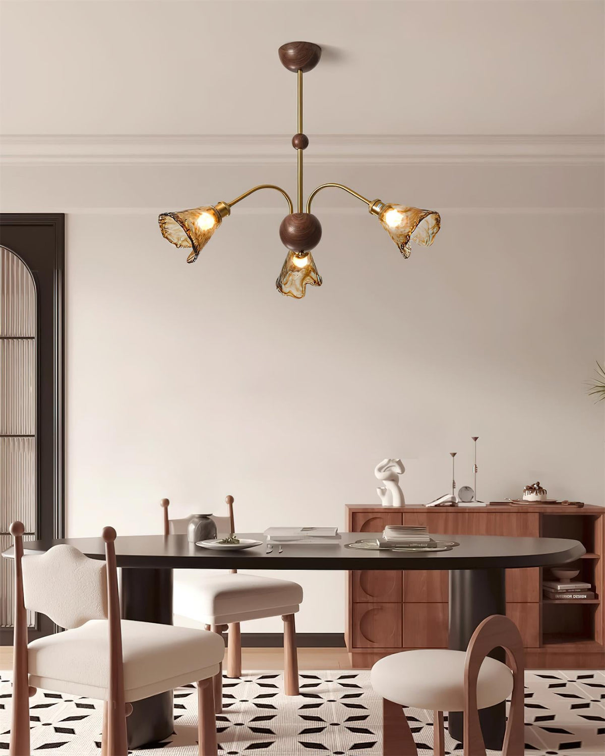 Nalia Amber Glass Chandelier — product view 10
