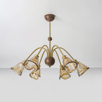 Nalia Amber Glass Chandelier — product view 12