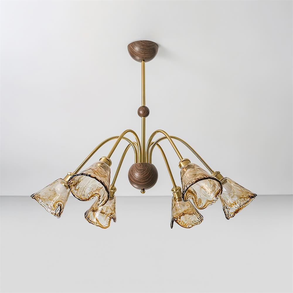 Nalia Amber Glass Chandelier — product view 12