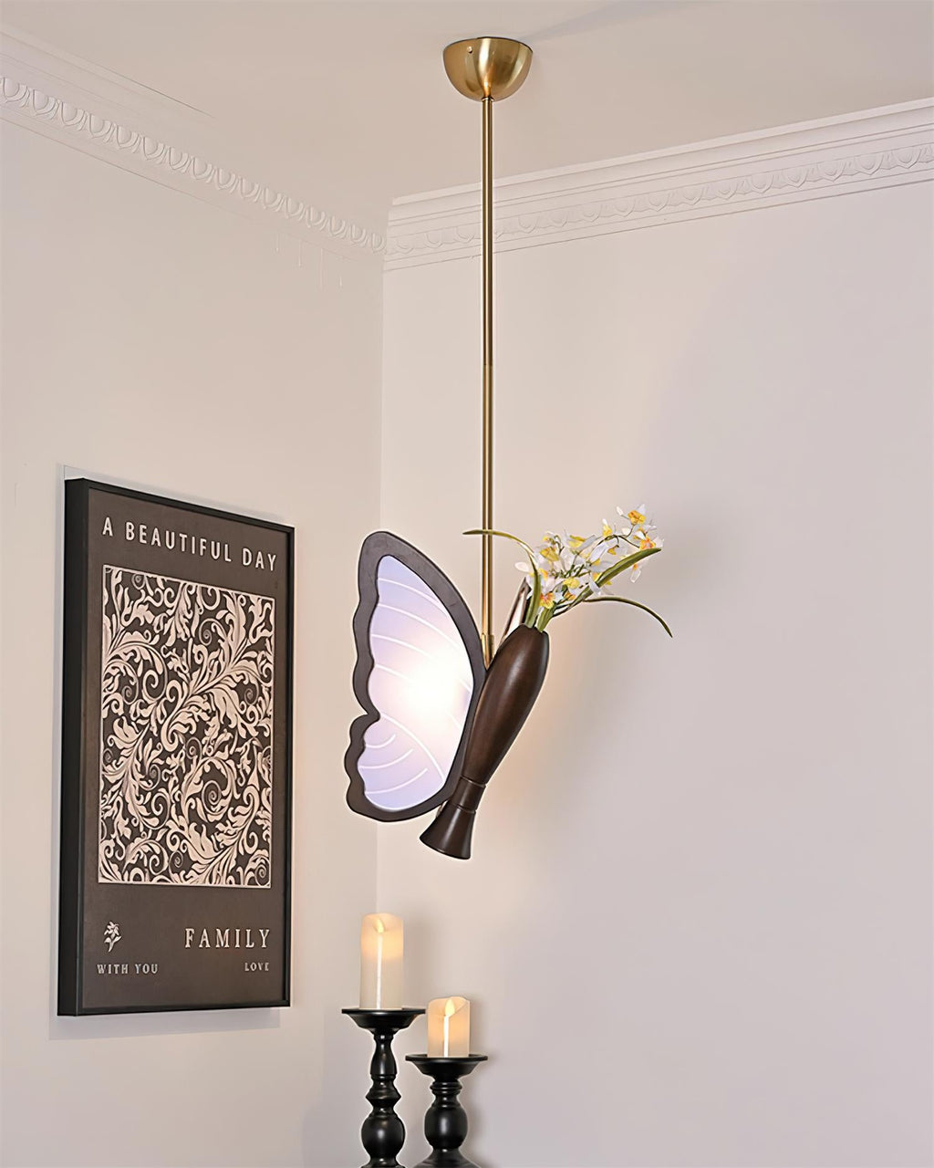 Galileo Butterfly Wood Pendant Lamp — product view 3