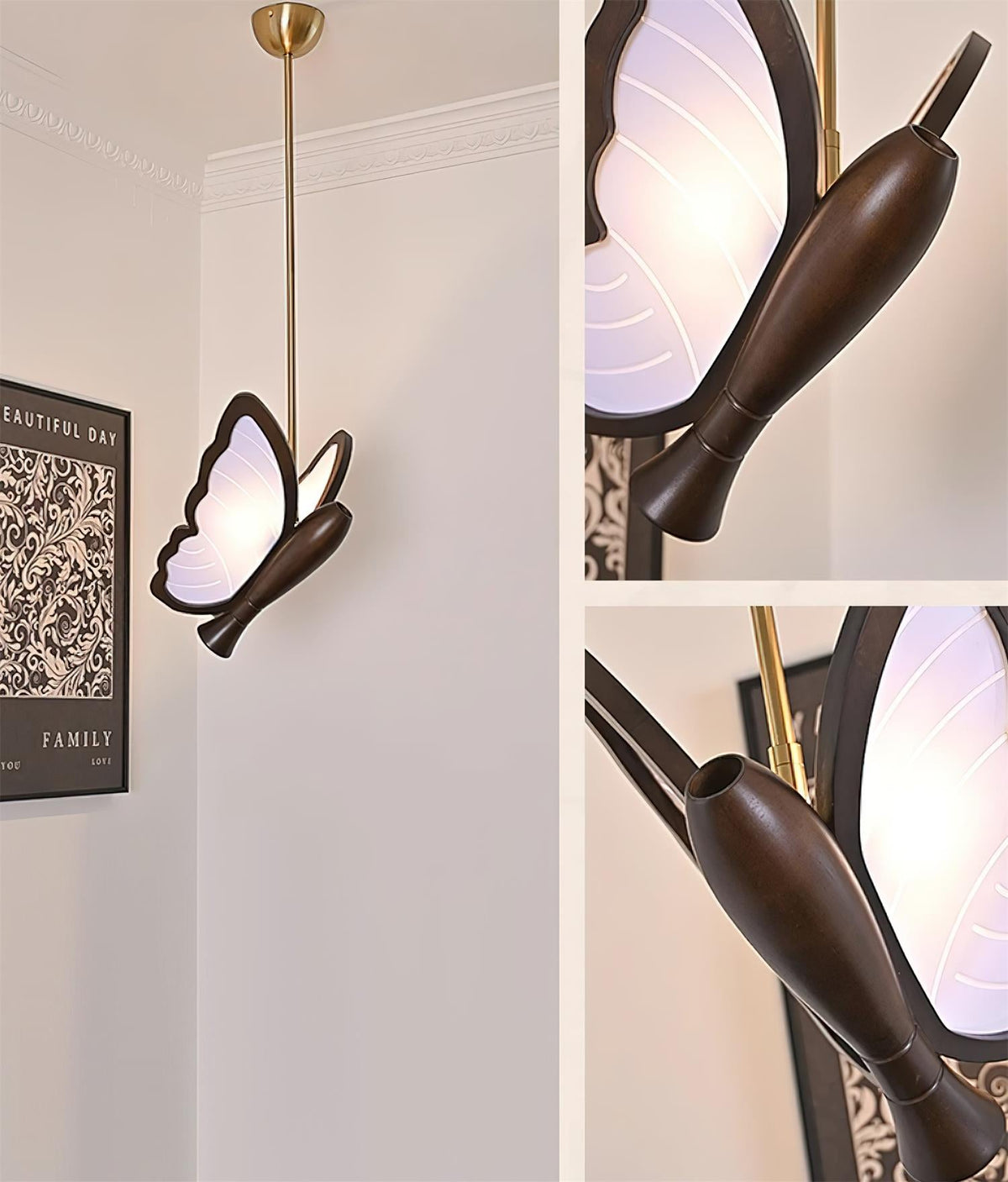 Galileo Butterfly Wood Pendant Lamp — product view 7