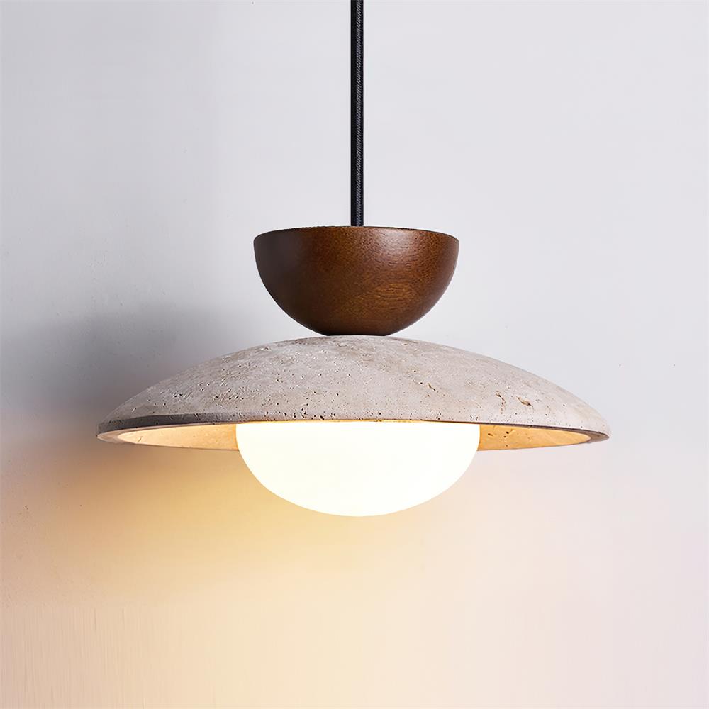 Tia Travertine Pendant Lamp — product view 3