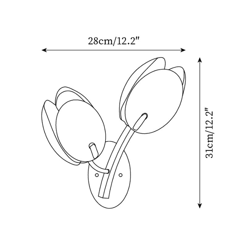 Grace Flower Glass Wall Lamp — product view 6