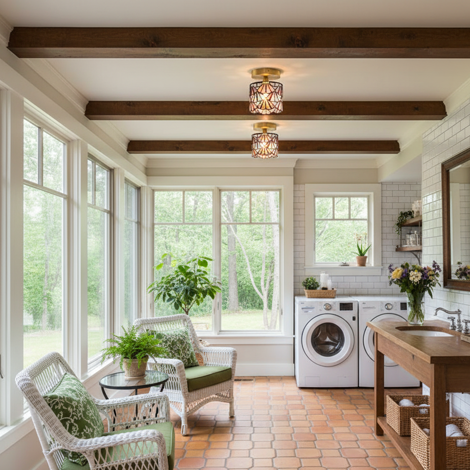 Tina Tiffany Glass Ceiling Light — product view 6