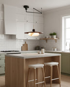 Vicenza Swing Arm Faux Alabaster Pendant Light — product view 6
