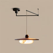 Walnut Color & White Glass