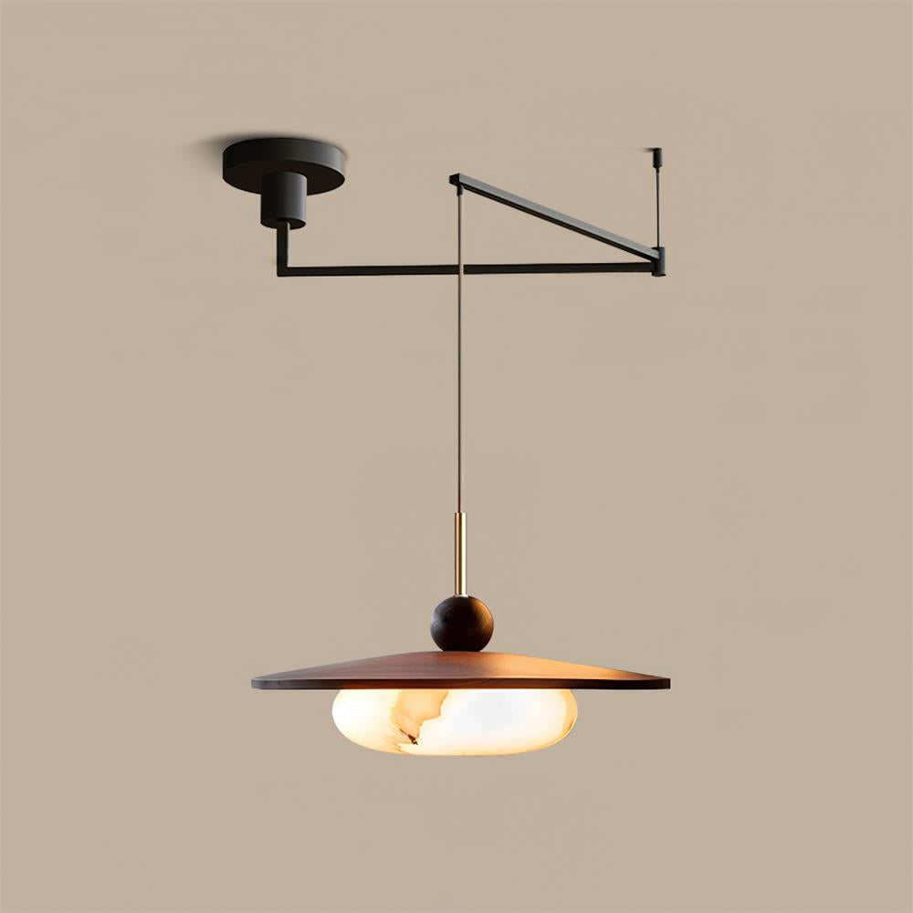 Vicenza Swing Arm Faux Alabaster Pendant Light — product view 8