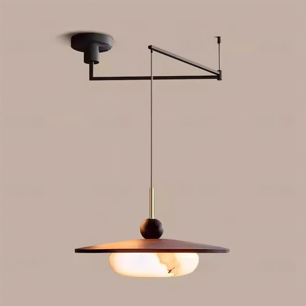 Vicenza Swing Arm Faux Alabaster Pendant Light — product view 13