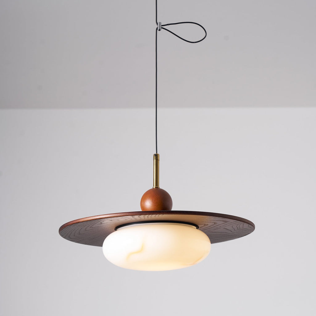 Vicenza Swing Arm Faux Alabaster Pendant Light — product view 15