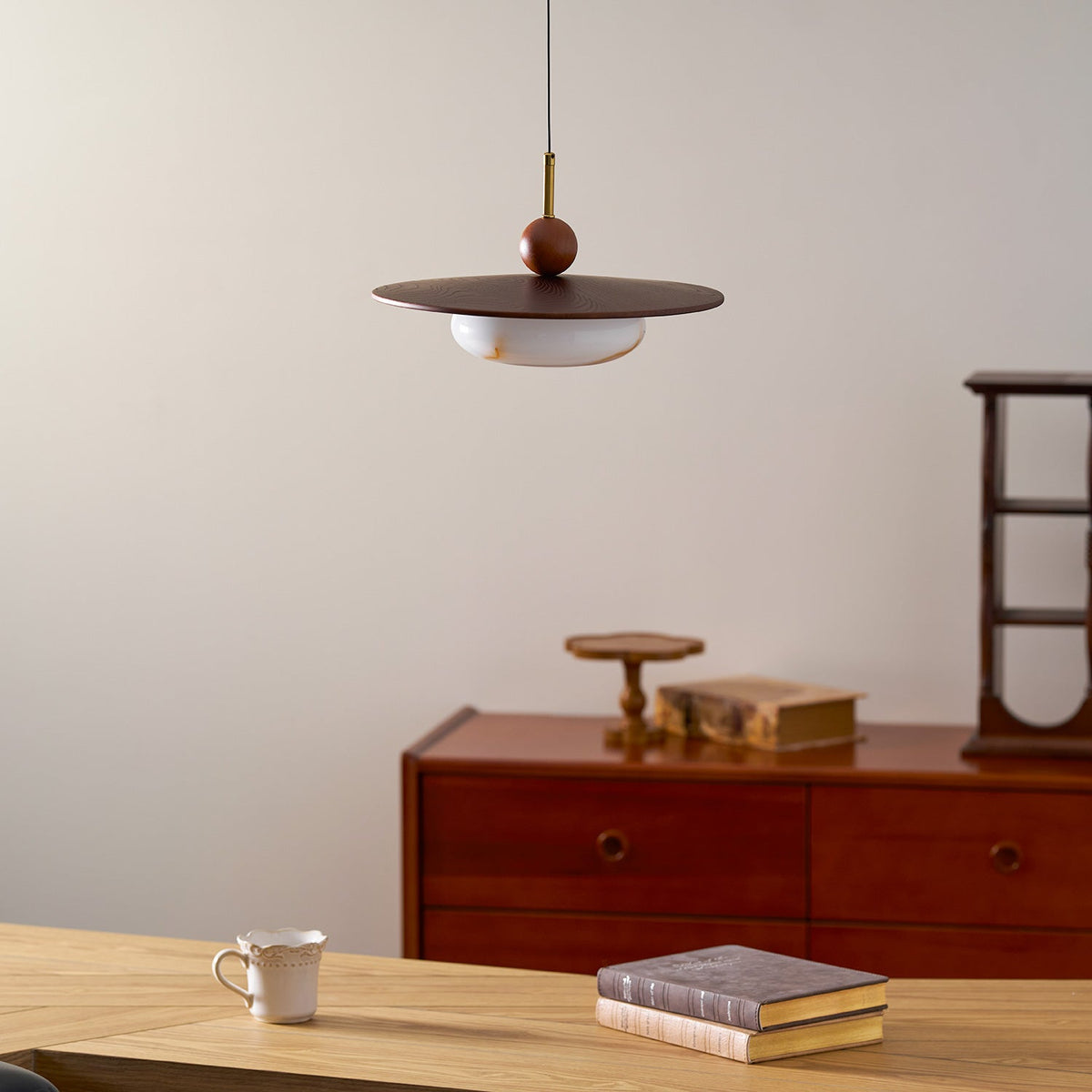 Vicenza Swing Arm Faux Alabaster Pendant Light — product view 17