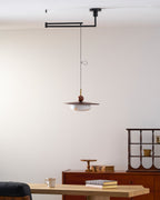 Vicenza Swing Arm Faux Alabaster Pendant Light — product view 18