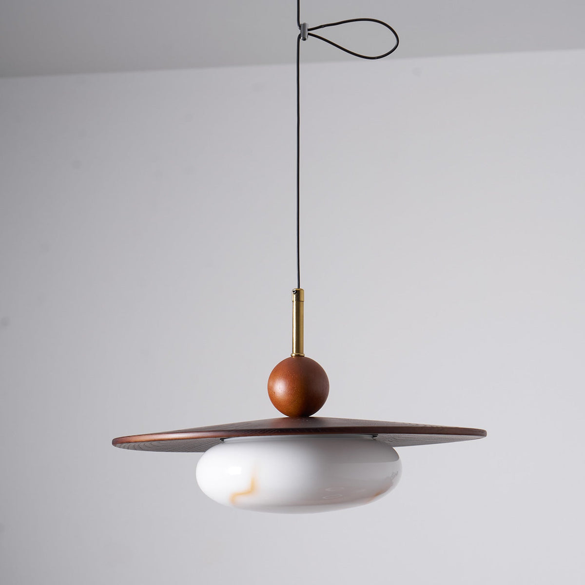 Vicenza Swing Arm Faux Alabaster Pendant Light — product view 20