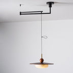 Vicenza Swing Arm Faux Alabaster Pendant Light — product view 30