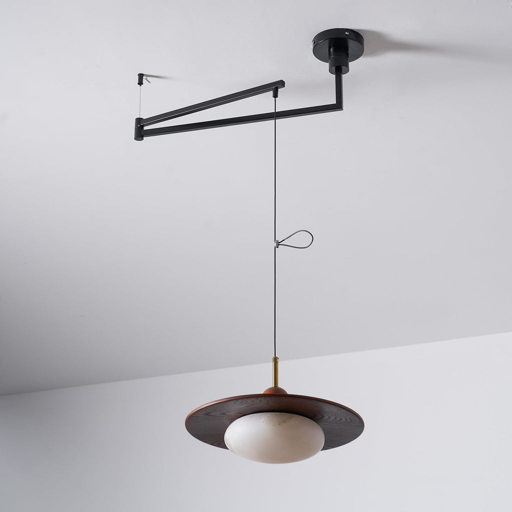 Vicenza Swing Arm Faux Alabaster Pendant Light — product view 31