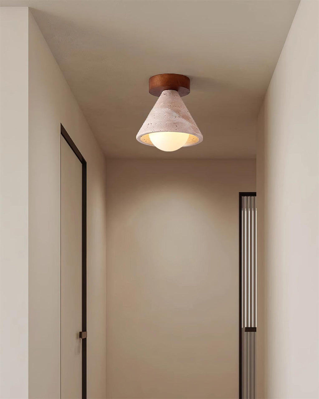 Kayla Travertine Ceiling Light — product view 4