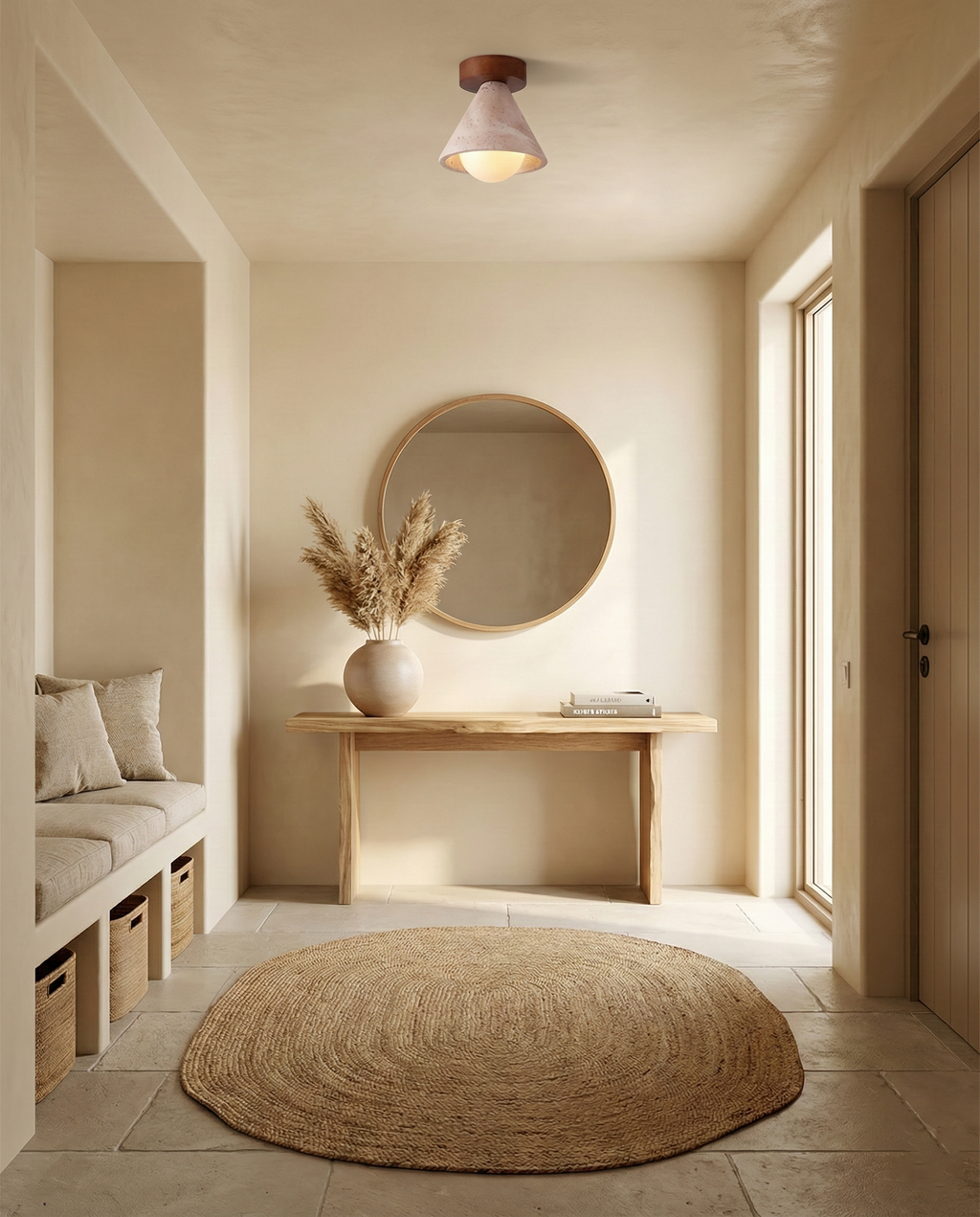 Kayla Travertine Ceiling Light — product view 6