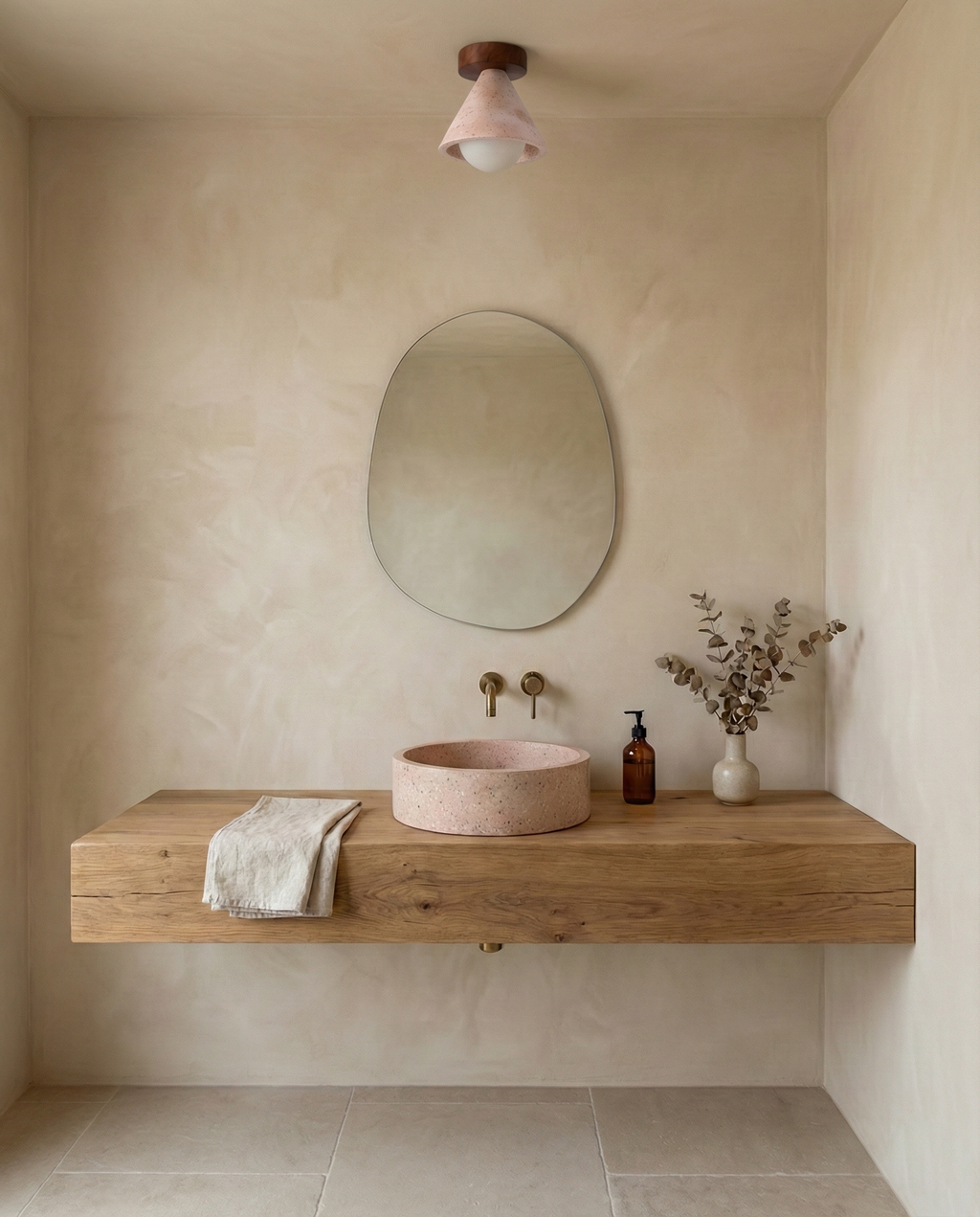 Kayla Travertine Ceiling Light — product view 7